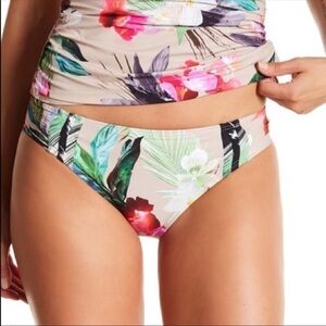 La Blanca Nude Floral Hipster Swim Bikini 6